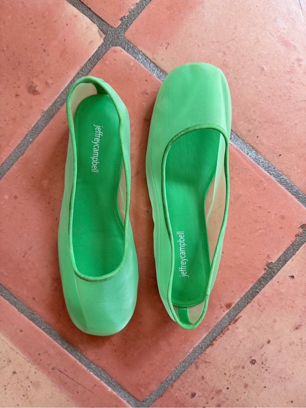 Jeffrey Campbell Vibrant Green Ballet Flats